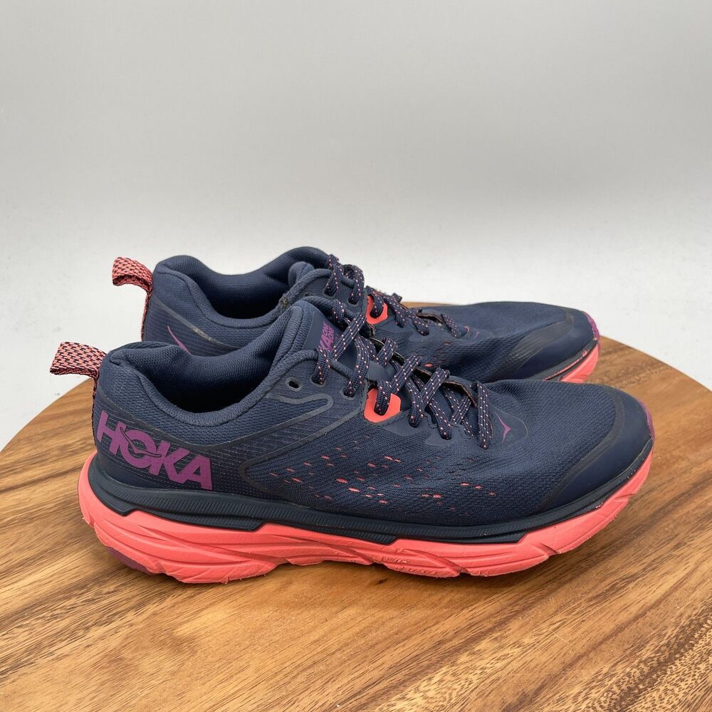 Hoka One One Challenger ATR 6 Shoes Womens Size 8.5 B Navy Trail Running Hiking